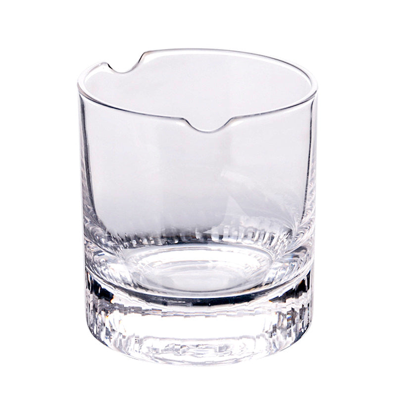 Artificial Groove Carved Crystal Glass Cigar Cup