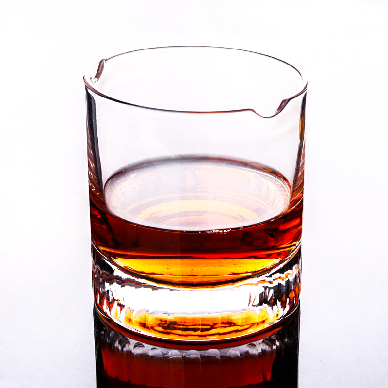 Artificial Groove Carved Crystal Glass Cigar Cup