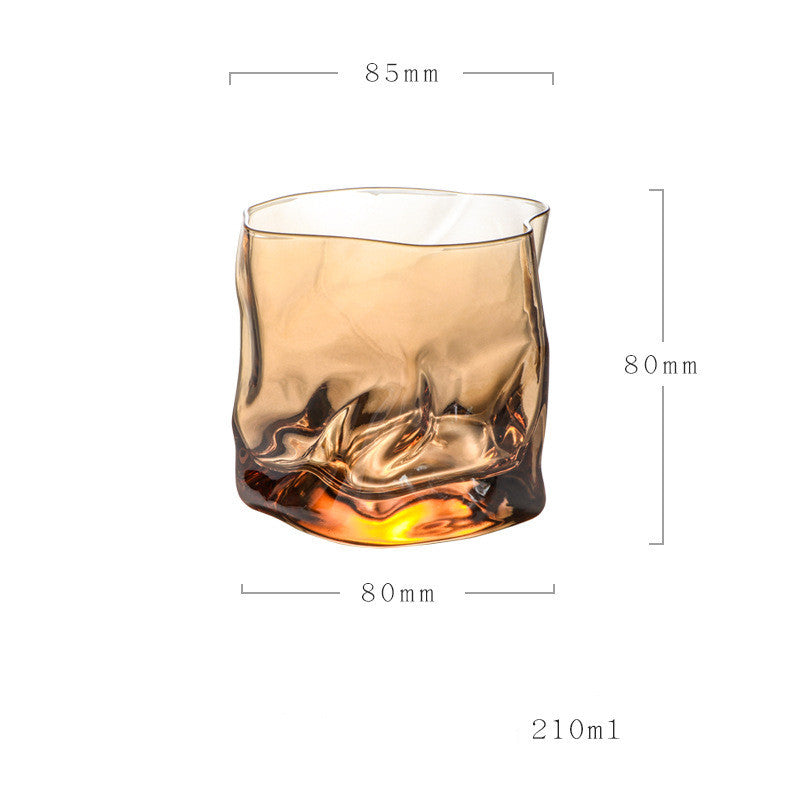 Shaped crystal whiskey glass