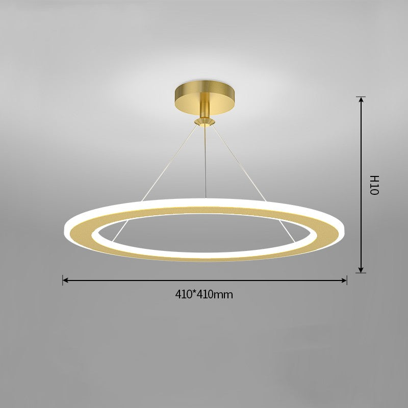 Simple Modern Circular Bedroom Study Chandelier