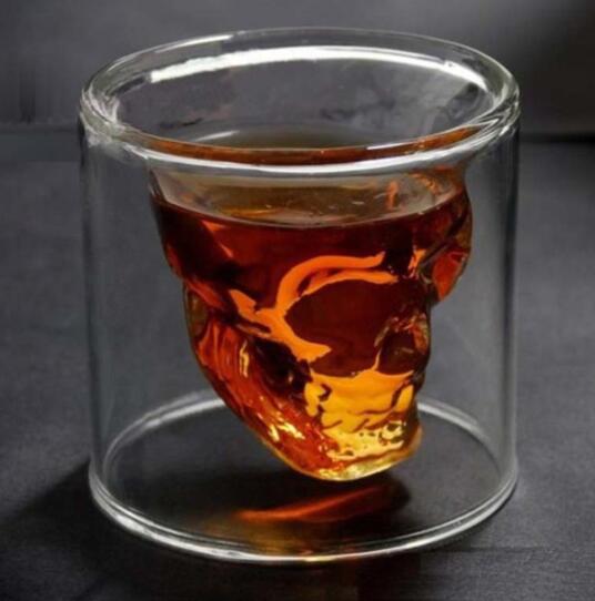 Skull Skull Double Transparent Glass