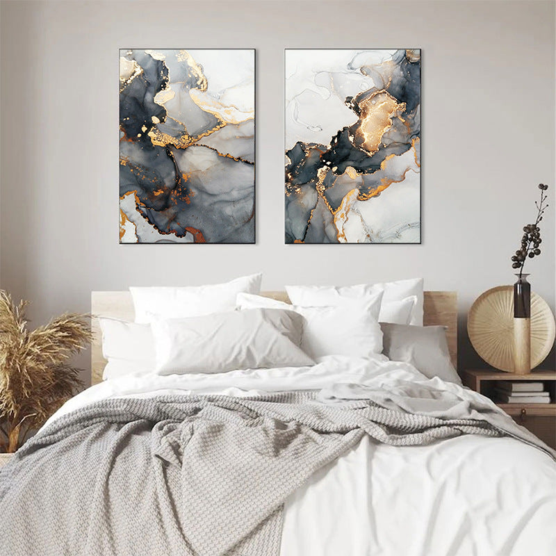 Nordic Black And Gold Ink Abstract Poster Modern Oil Painting Mural Art Painting Living Room Wall Painting Painting Core