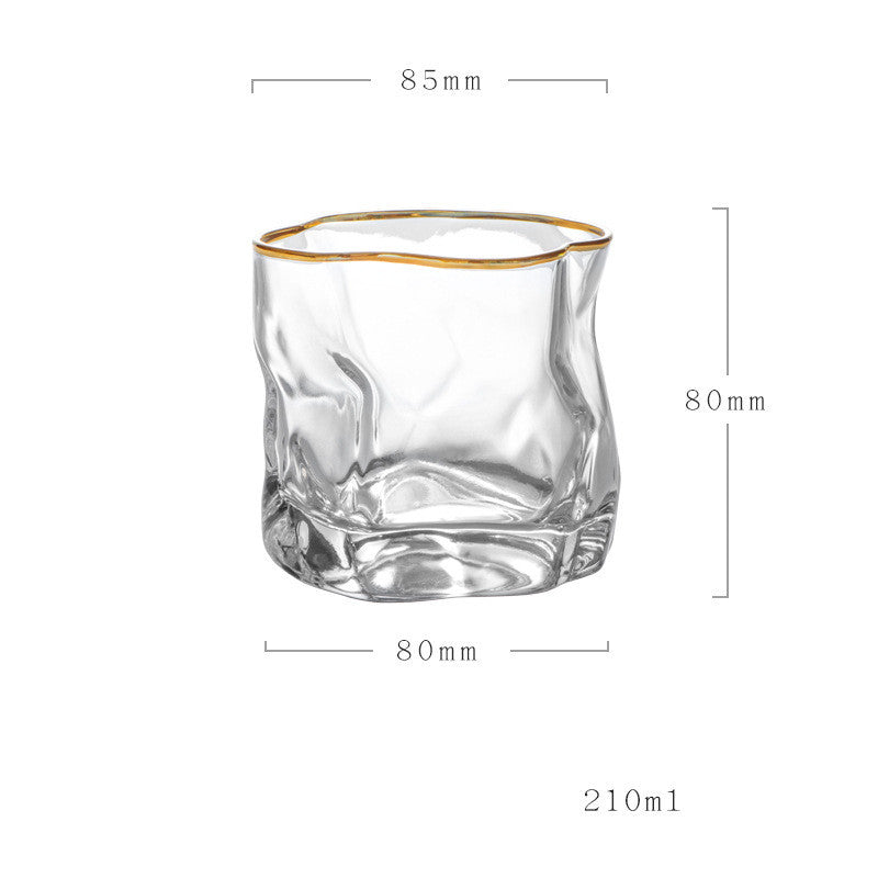 Shaped crystal whiskey glass