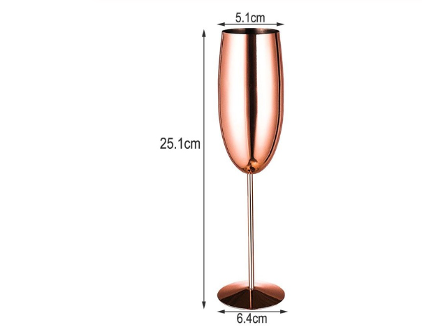 Champagne glass stainless steel goblet