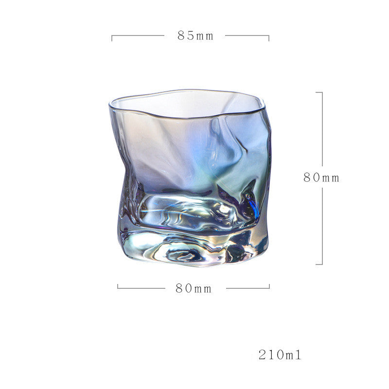 Shaped crystal whiskey glass