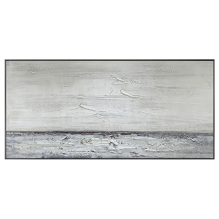 Gray Abstract Painting Blue Gray Canvas Modern Painting