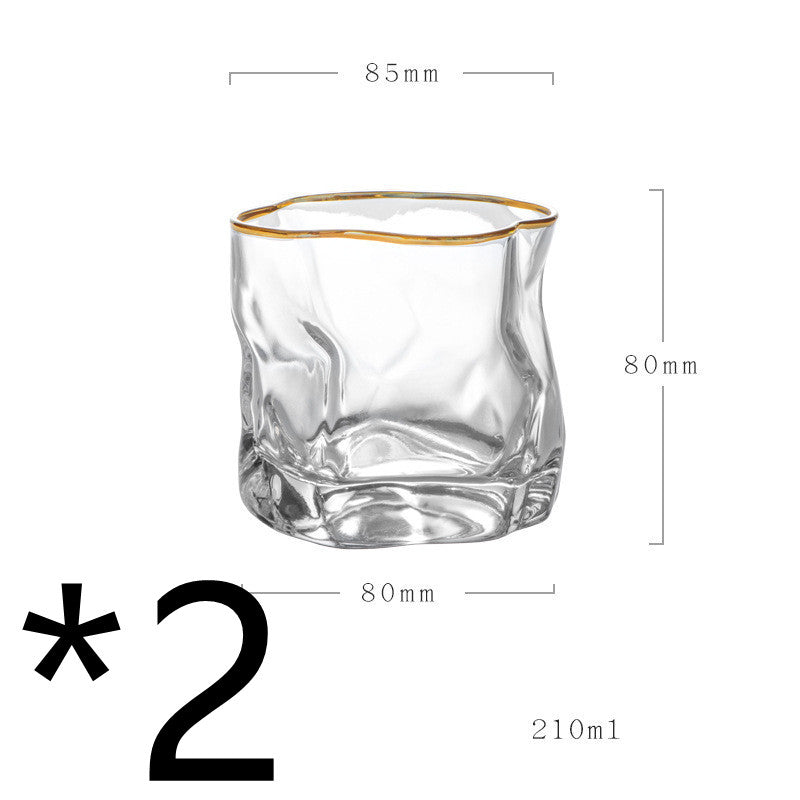 Shaped crystal whiskey glass