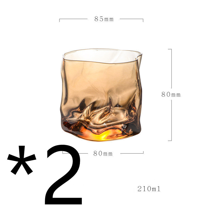 Shaped crystal whiskey glass